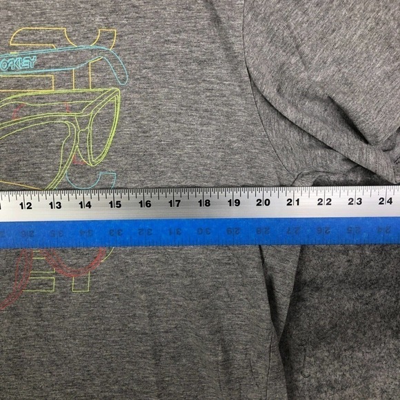 Oakley T-Shirt Mens Large Gray Short Sleeve Regular-Fit Crew Neck Pullover Logo - Picture 7 of 9